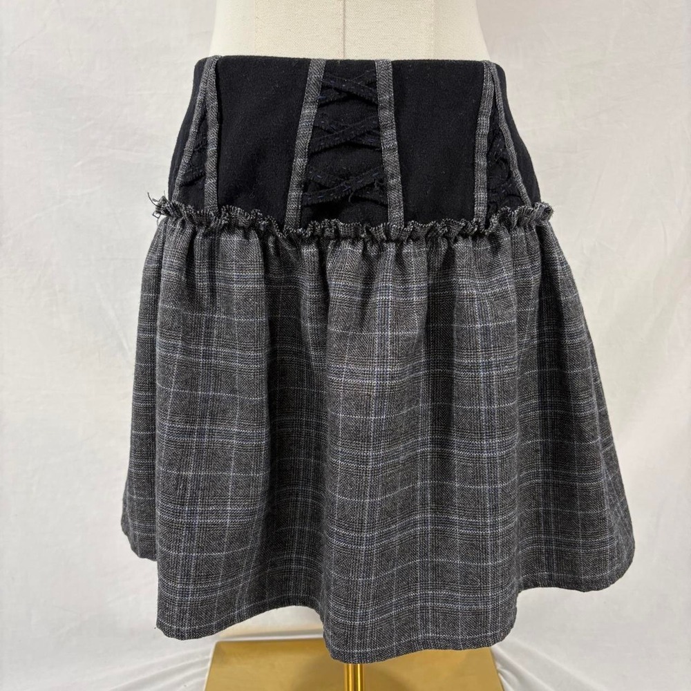 Sweet by Miss Me black and grey mini skirt size medium y2k grunge alt
